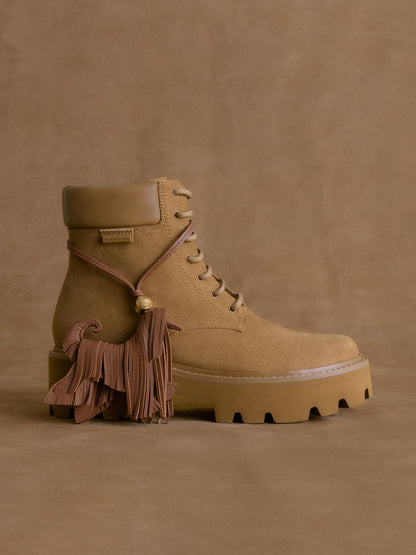 CHARLES & KEITH Hot Sale / Leather Fringed Dog Charm - Chocolate