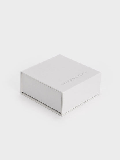 CHARLES & KEITH Everyday / Metallic Heart Beaded Charm - Silver