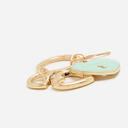 CHARLES & KEITH Top Pick / Heart Lock Keychain - Turquoise