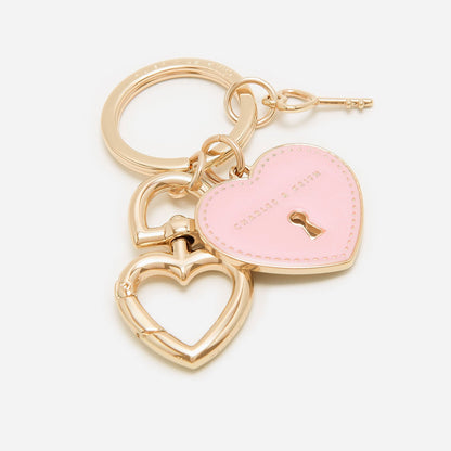 CHARLES & KEITH Best Price / Heart Lock Keychain - Pink