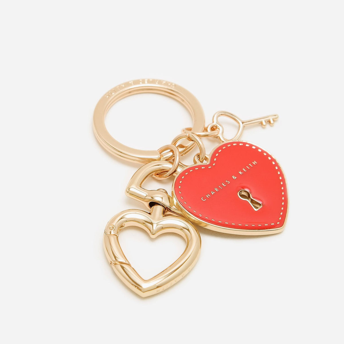 CHARLES & KEITH Value / Heart Lock Keychain - Red