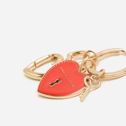 CHARLES & KEITH Value / Heart Lock Keychain - Red