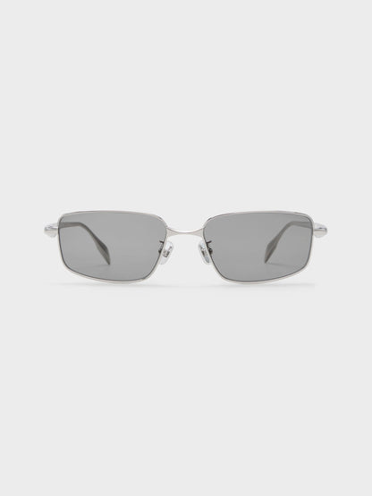 CHARLES & KEITH Trending / Celestia Rectangular Sunglasses - Silver