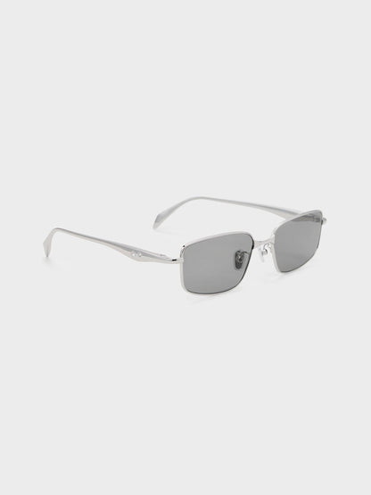CHARLES & KEITH Trending / Celestia Rectangular Sunglasses - Silver