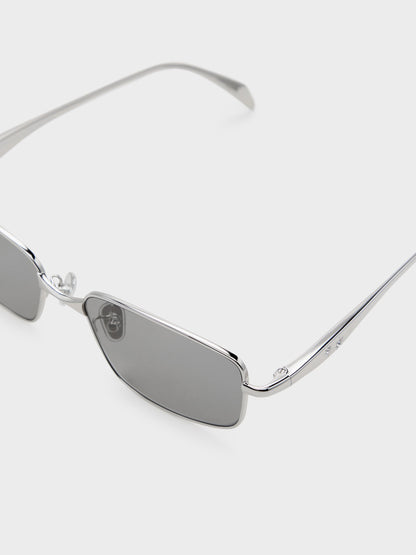 CHARLES & KEITH Trending / Celestia Rectangular Sunglasses - Silver