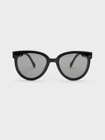 CHARLES & KEITH Trusted / Brea Foldable Aviator Sunglasses - Black