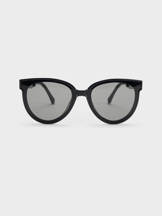 CHARLES & KEITH Trusted / Brea Foldable Aviator Sunglasses - Black