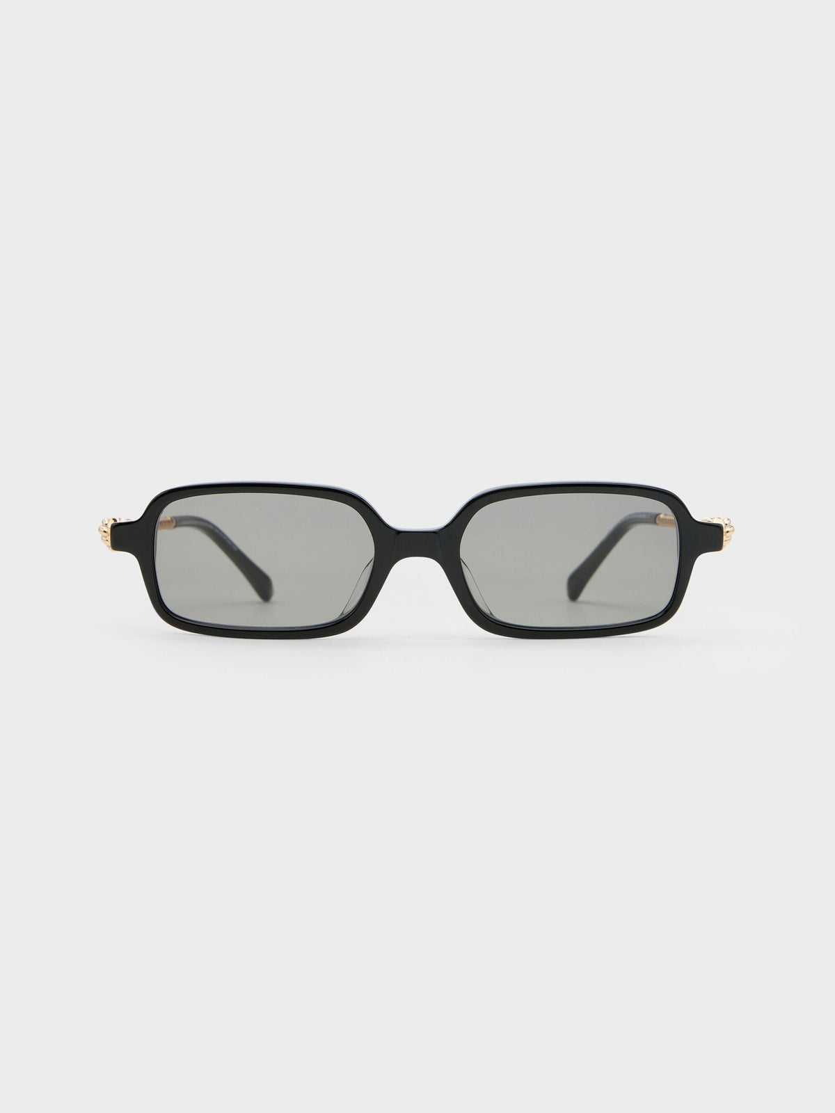 CHARLES & KEITH Premium / Sable Knot Rectangular Sunglasses - Black