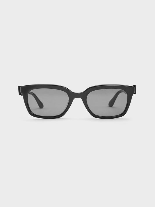 CHARLES & KEITH Everyday / Tanya Bow Rectangular Sunglasses - Jet Black