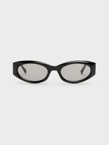 CHARLES & KEITH Quality / Aubrey Oval Sunglasses - Noir