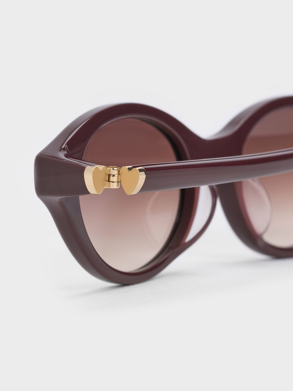 CHARLES & KEITH Sale / Pecola Oval Sunglasses - Wineberry Red