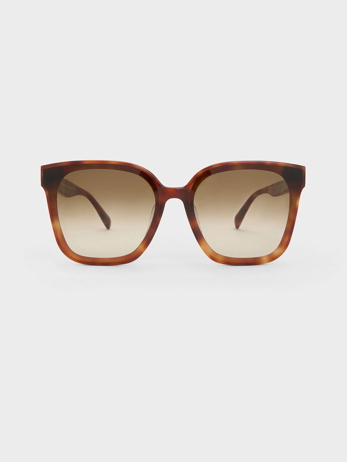 CHARLES & KEITH Essential / Gabine Tortoiseshell Oversized Butterfly Sunglasses - T. Shell
