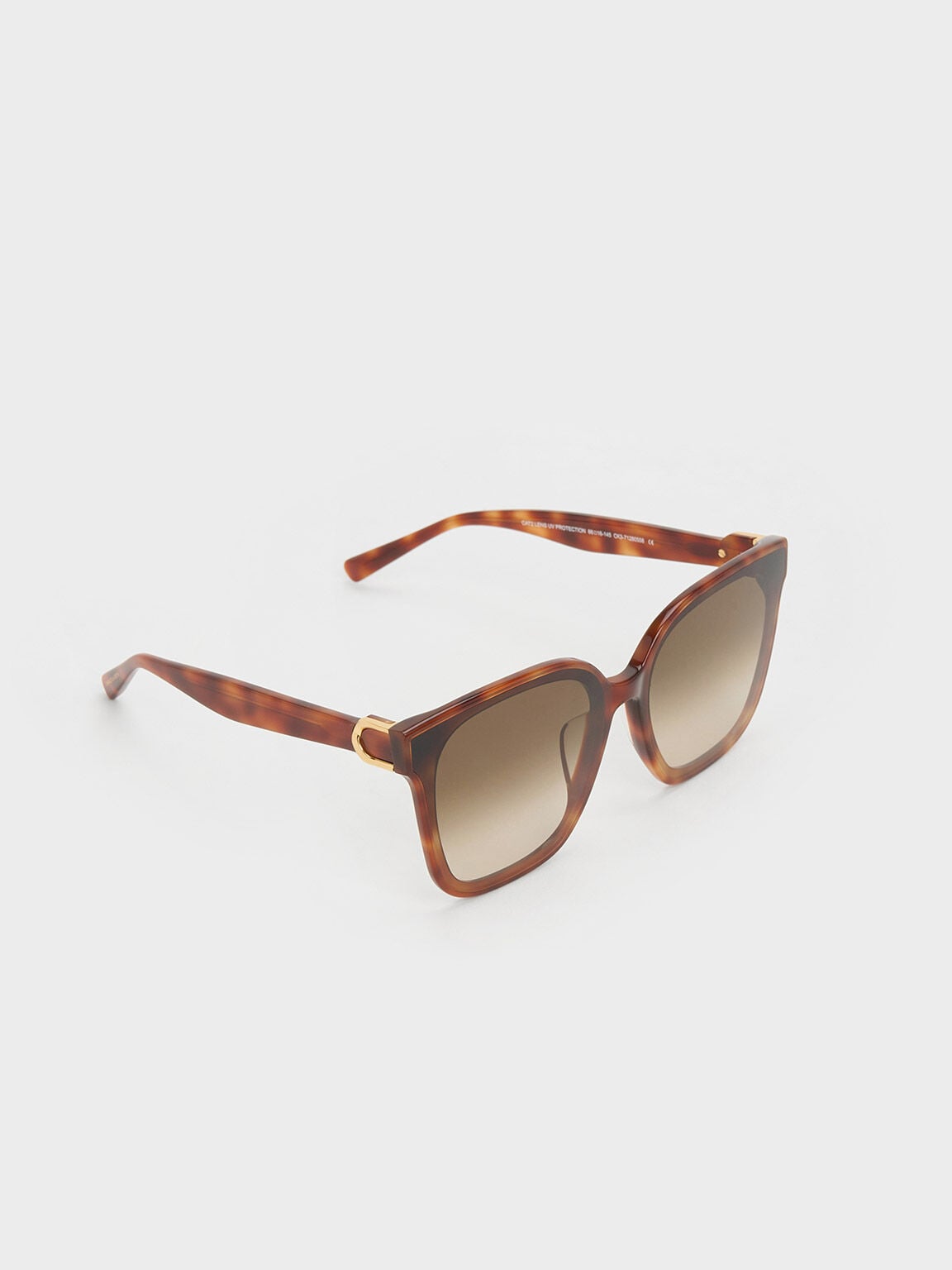 CHARLES & KEITH Essential / Gabine Tortoiseshell Oversized Butterfly Sunglasses - T. Shell