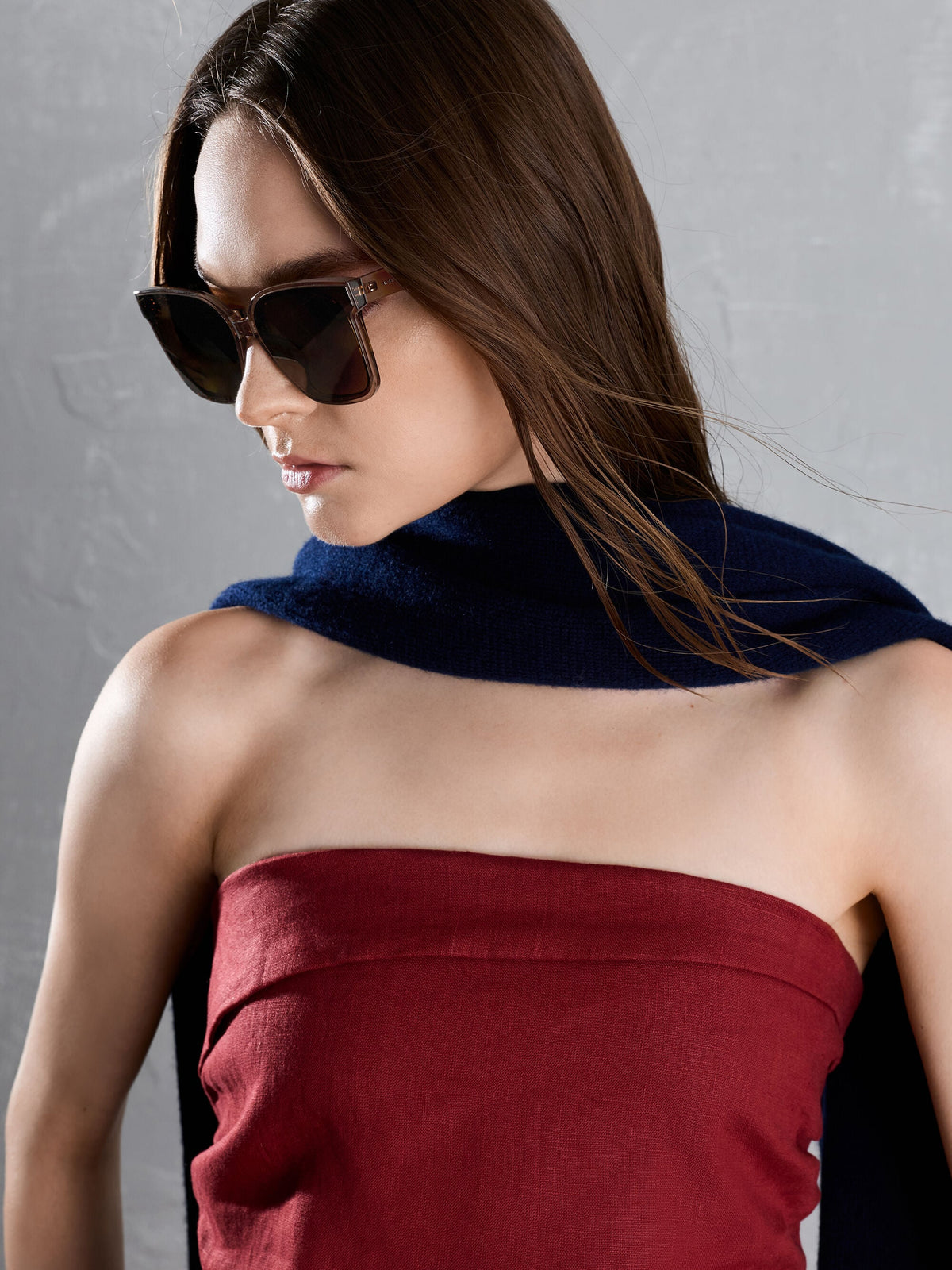CHARLES & KEITH Trending / Brea Foldable Sunglasses - Chestnut Brown