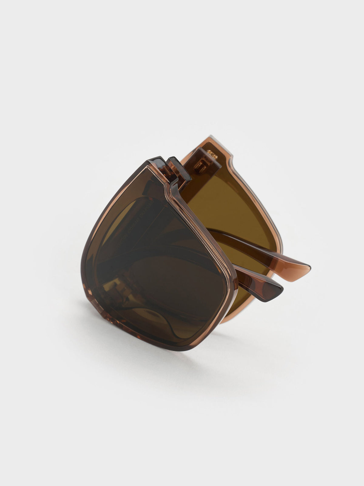 CHARLES & KEITH Trending / Brea Foldable Sunglasses - Chestnut Brown