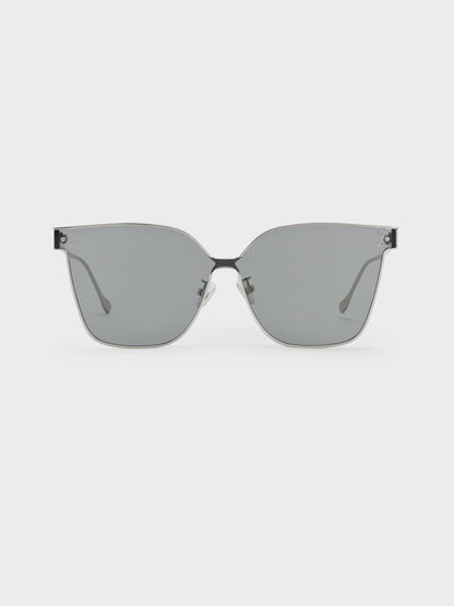 CHARLES & KEITH Popular / Ginny Butterfly Sunglasses - Silver