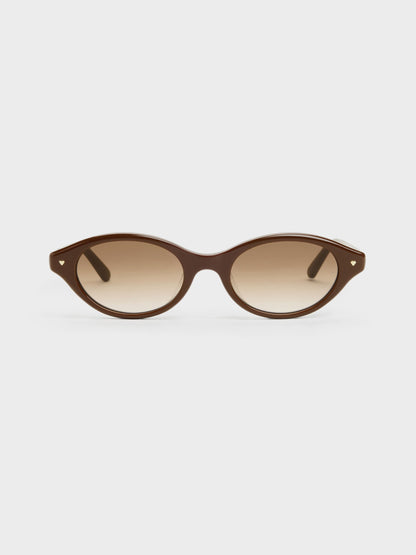 CHARLES & KEITH Special Offer / Pecola Oval Sunglasses - Pecan Brown