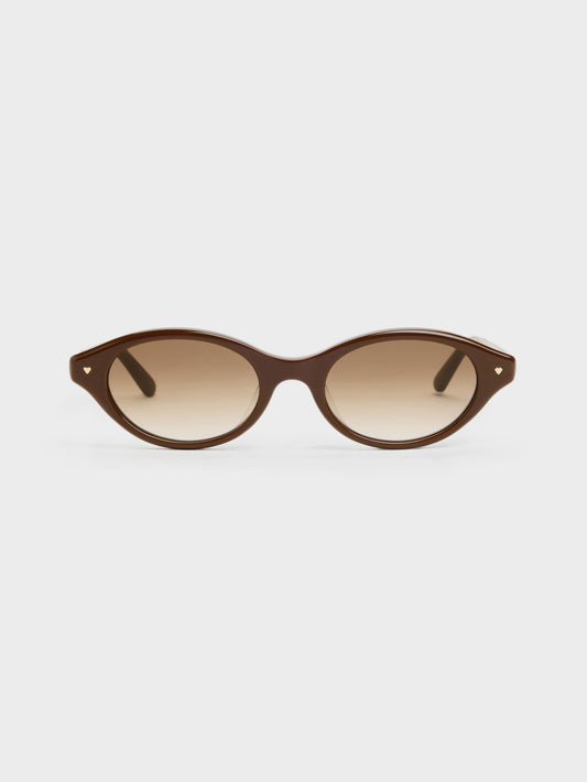 CHARLES & KEITH Special Offer / Pecola Oval Sunglasses - Pecan Brown