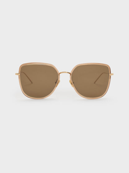 CHARLES & KEITH Trending / Lisbeth Butterfly Sunglasses - Chestnut Brown