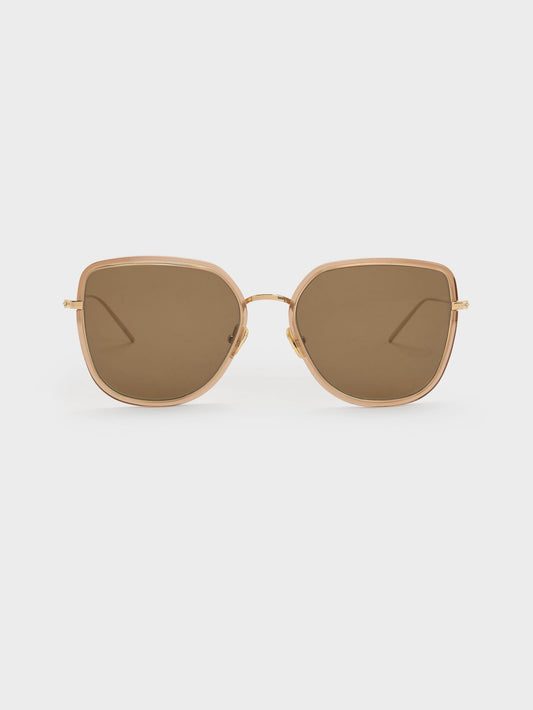 CHARLES & KEITH Trending / Lisbeth Butterfly Sunglasses - Chestnut Brown