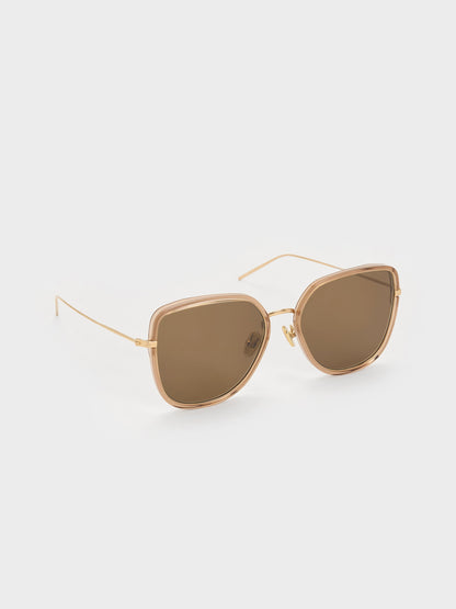 CHARLES & KEITH Trending / Lisbeth Butterfly Sunglasses - Chestnut Brown