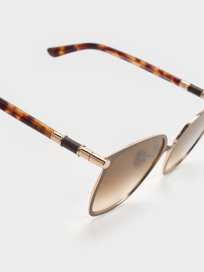 CHARLES & KEITH Everyday / Ophelia Square Sunglasses - Brown