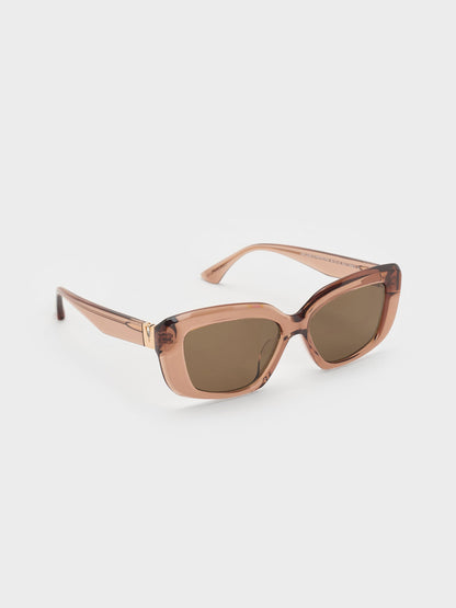 CHARLES & KEITH Deals / Alix Butterfly Sunglasses - Chestnut Brown