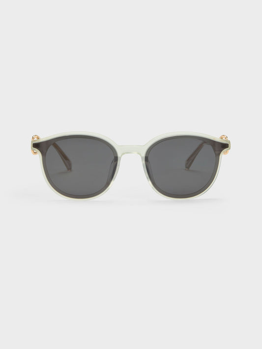 CHARLES & KEITH Trending / Ciara Heart-Motif Sunglasses - Mint Green