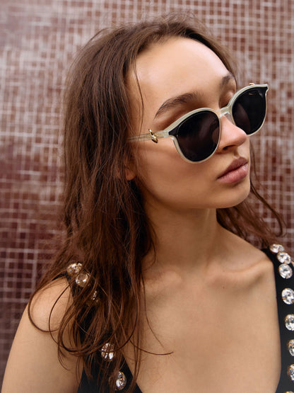 CHARLES & KEITH Trending / Ciara Heart-Motif Sunglasses - Mint Green