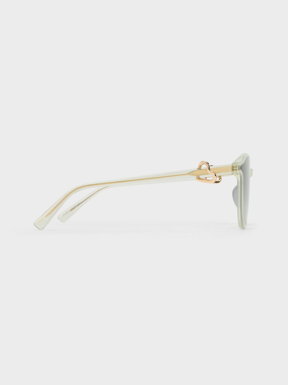 CHARLES & KEITH Trending / Ciara Heart-Motif Sunglasses - Mint Green