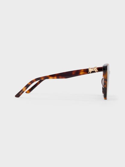 CHARLES & KEITH Best Price / Paige Bow Square Sunglasses - T. Shell