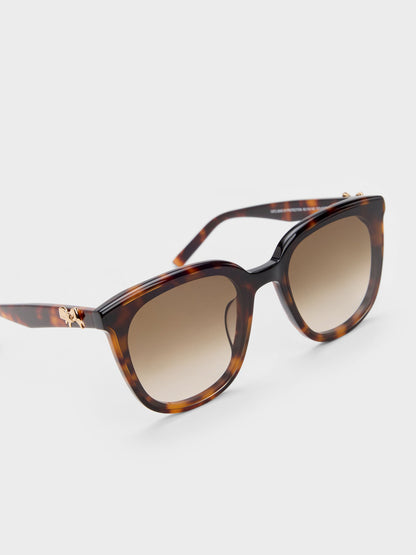 CHARLES & KEITH Best Price / Paige Bow Square Sunglasses - T. Shell