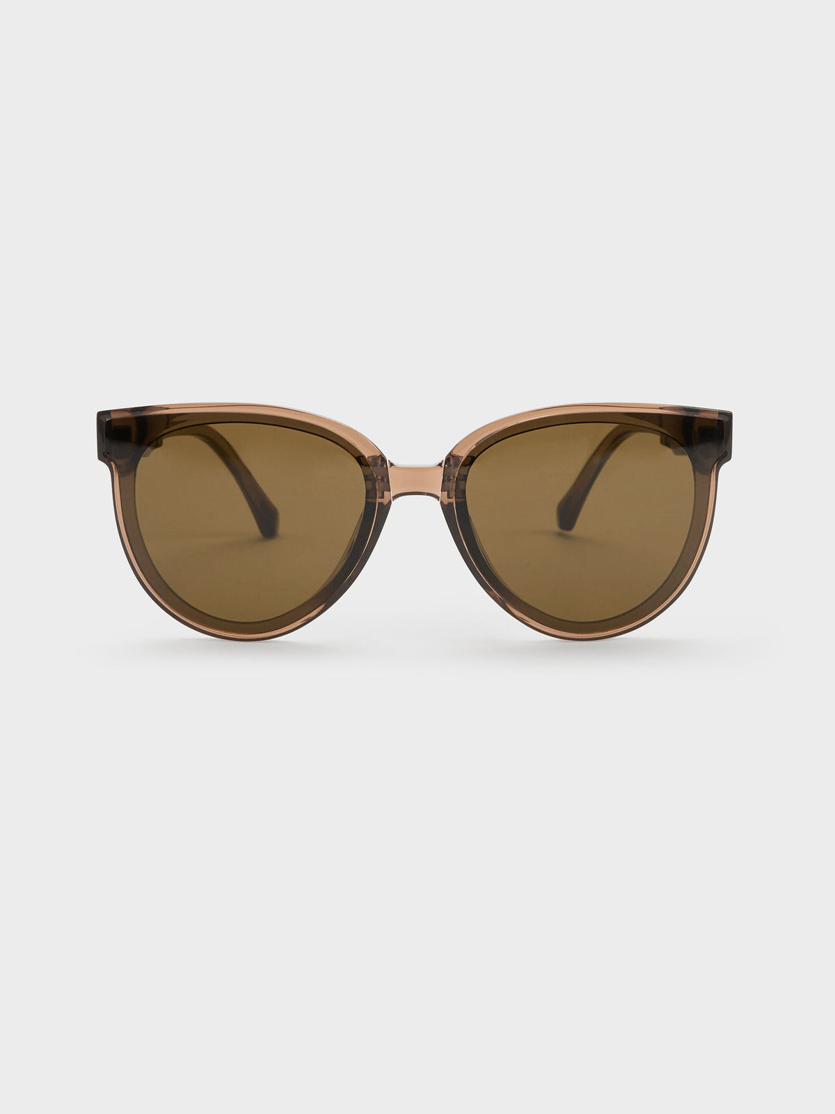 CHARLES & KEITH Smart Buy / Brea Foldable Aviator Sunglasses - Chestnut Brown