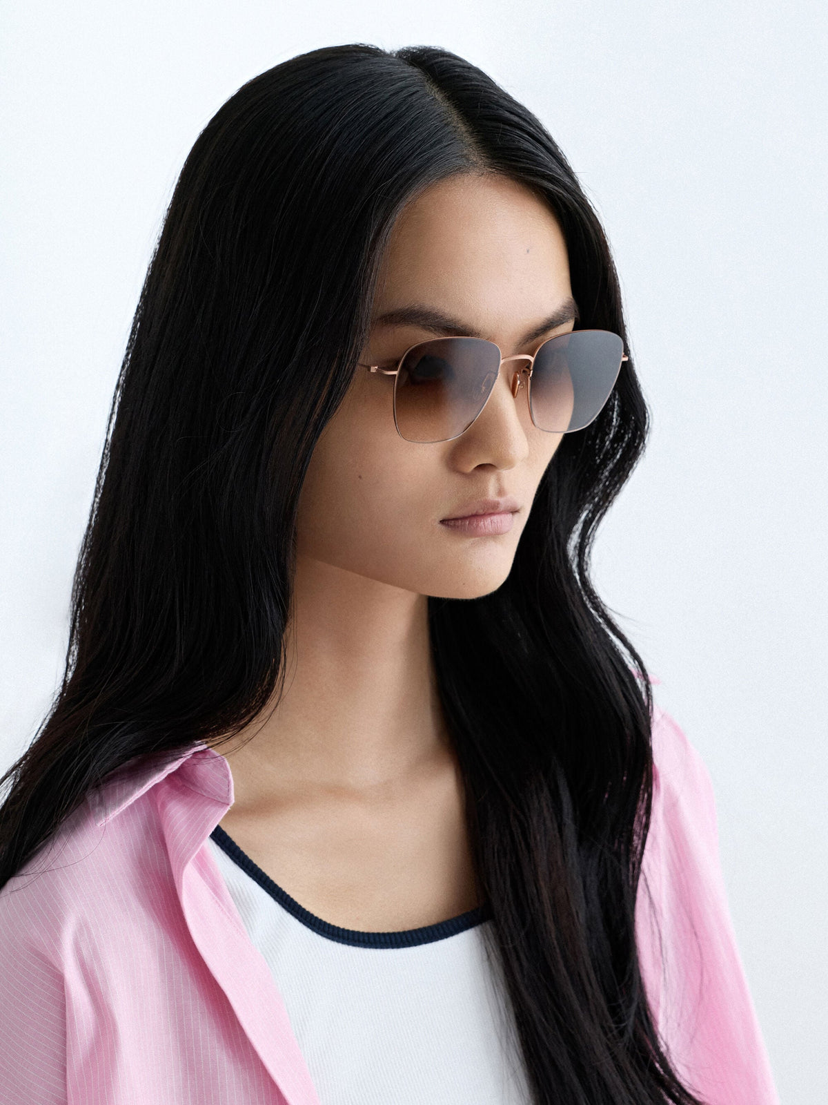 CHARLES & KEITH Trending / Miranda Square Sunglasses - Rose Gold