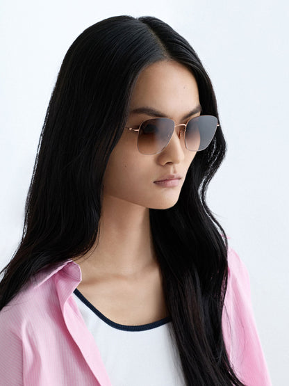 CHARLES & KEITH Trending / Miranda Square Sunglasses - Rose Gold