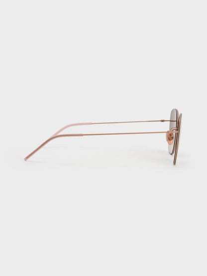 CHARLES & KEITH Trending / Miranda Square Sunglasses - Rose Gold