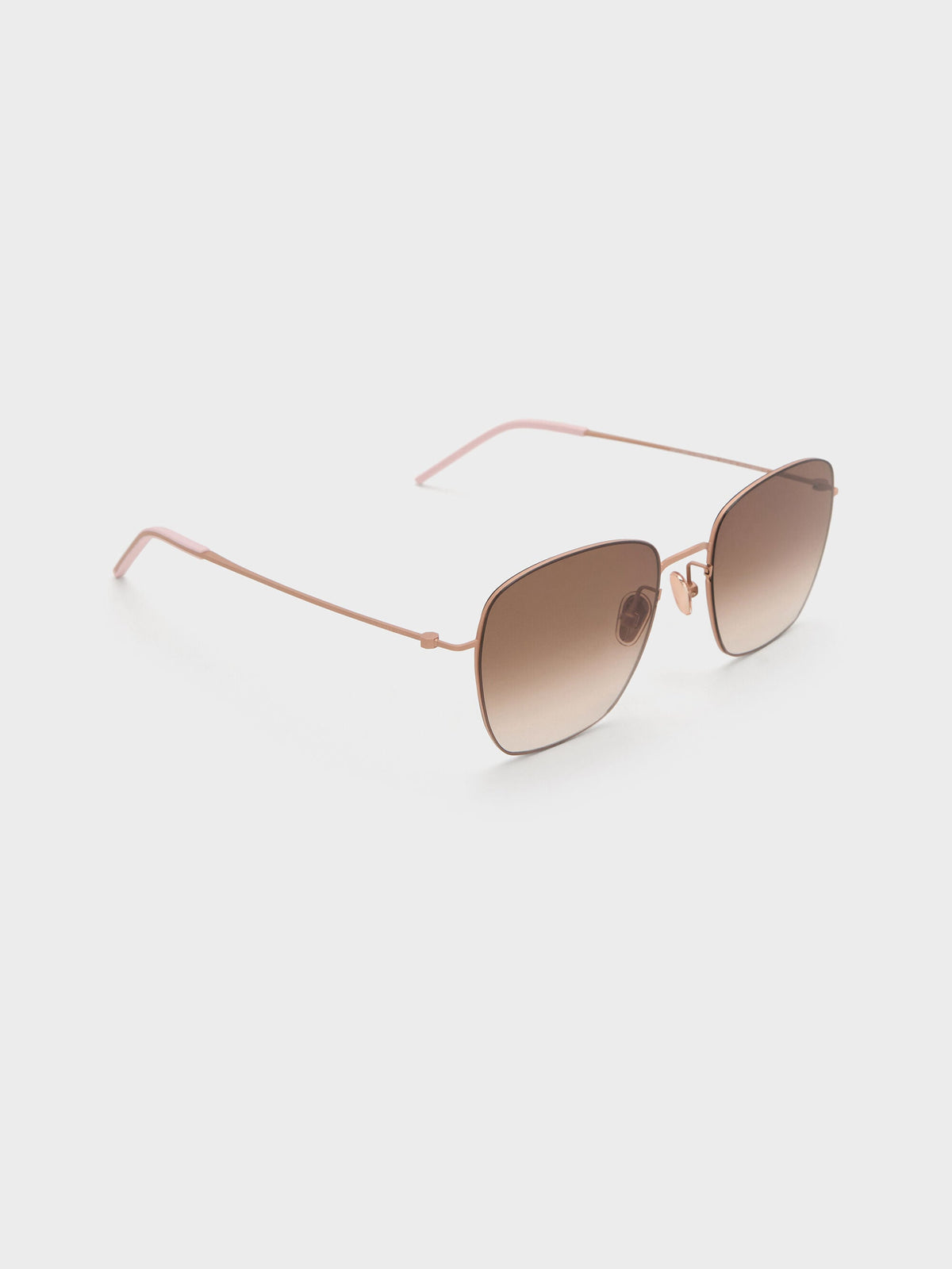 CHARLES & KEITH Trending / Miranda Square Sunglasses - Rose Gold