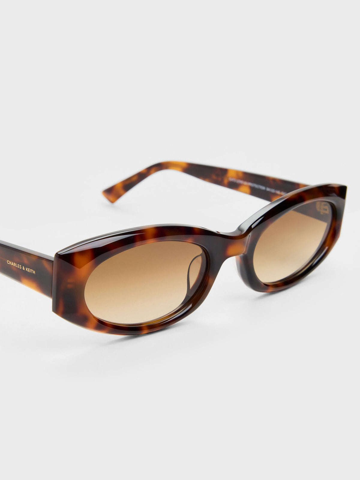 CHARLES & KEITH Classic / Aubrey Oval Sunglasses - T. Shell