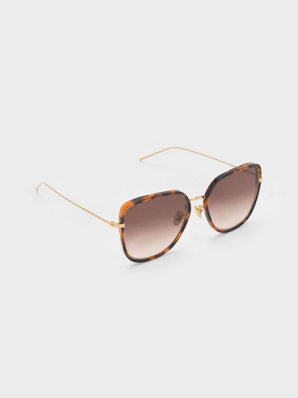 CHARLES & KEITH Best Seller / Lisbeth Tortoiseshell Butterfly Sunglasses - T. Shell