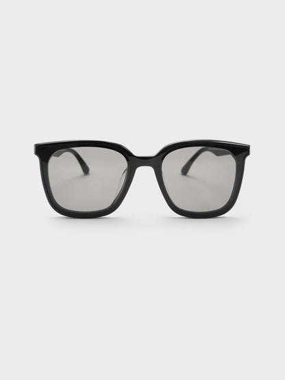 CHARLES & KEITH Top Pick / Maude Square Sunglasses - Black