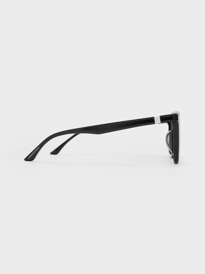 CHARLES & KEITH Top Pick / Maude Square Sunglasses - Black