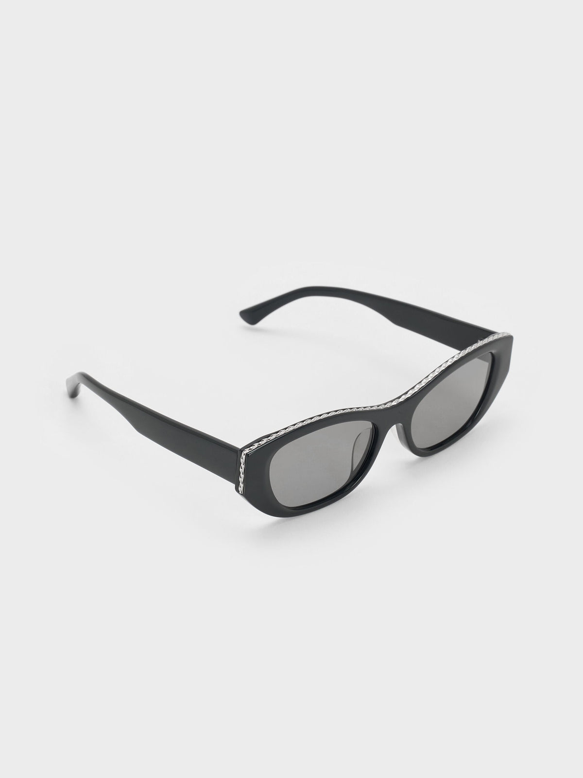 CHARLES & KEITH Smart Buy / Daenerys Cat-Eye Sunglasses - Noir
