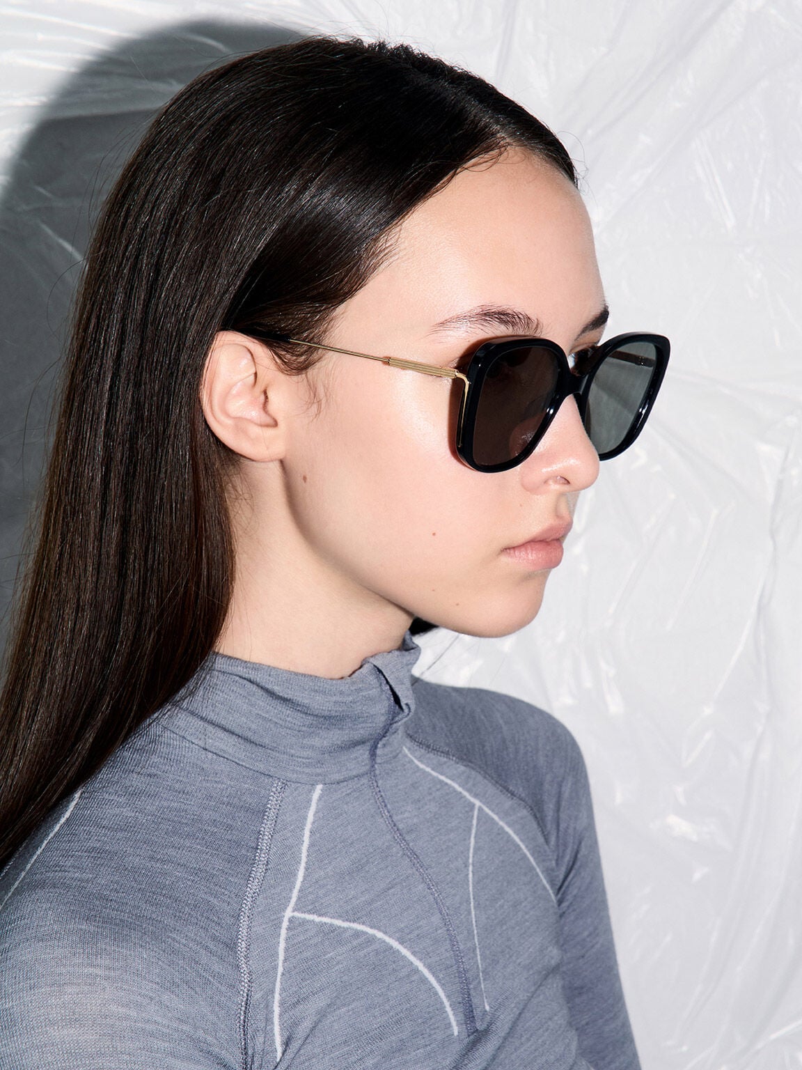 CHARLES & KEITH Signature / Renee Butterfly Sunglasses - Black