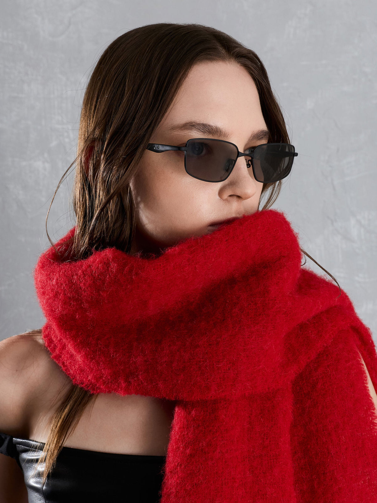 CHARLES & KEITH Featured / Celestia Rectangular Sunglasses - Noir