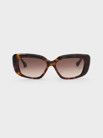CHARLES & KEITH Premium / Alix Tortoiseshell Butterfly Sunglasses - T. Shell