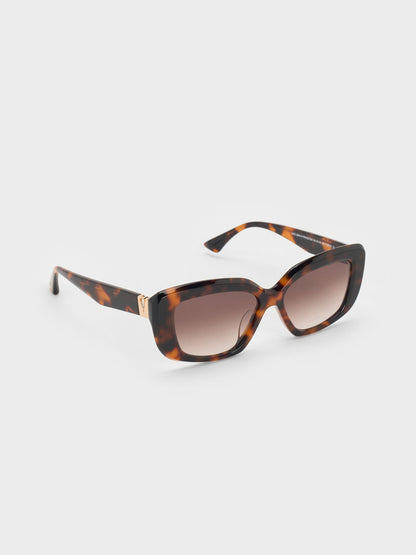 CHARLES & KEITH Premium / Alix Tortoiseshell Butterfly Sunglasses - T. Shell