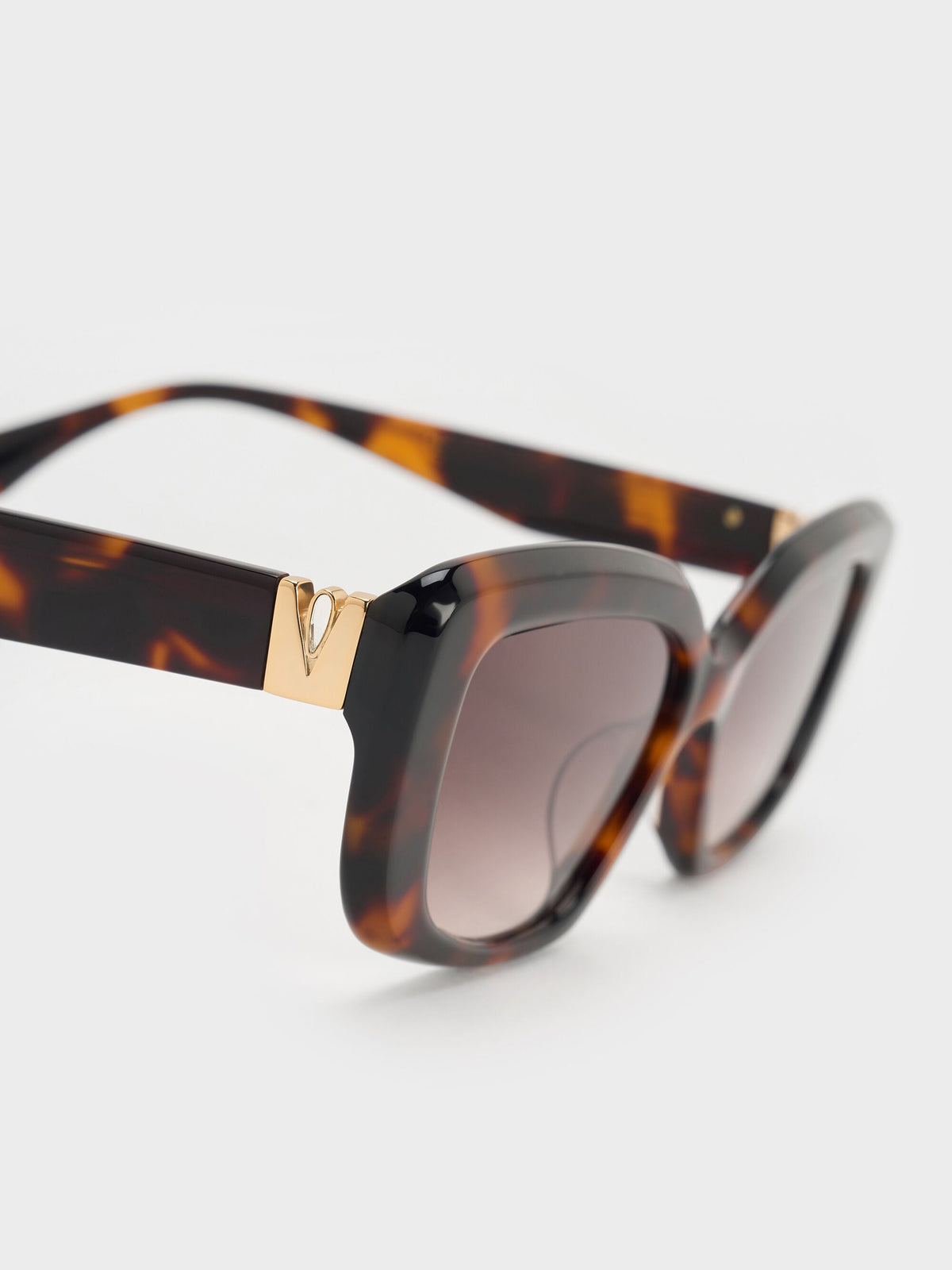 CHARLES & KEITH Premium / Alix Tortoiseshell Butterfly Sunglasses - T. Shell