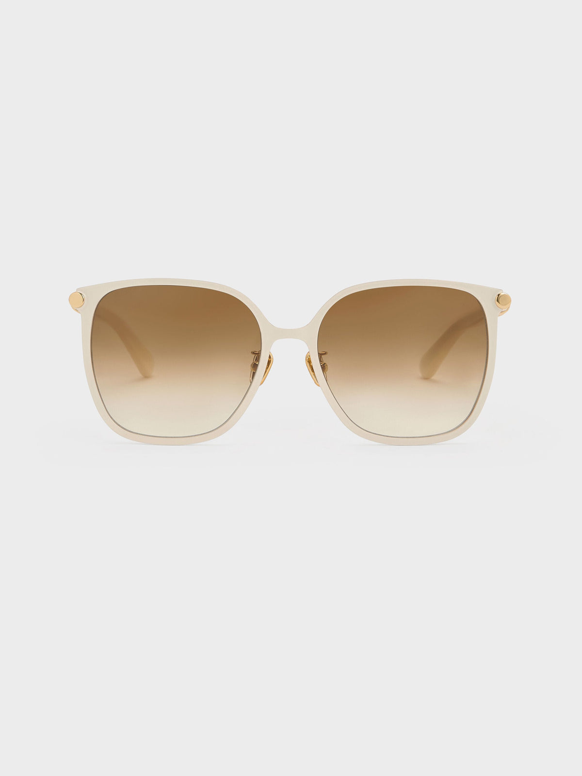 CHARLES & KEITH Featured / Ophelia Square Sunglasses - Cream