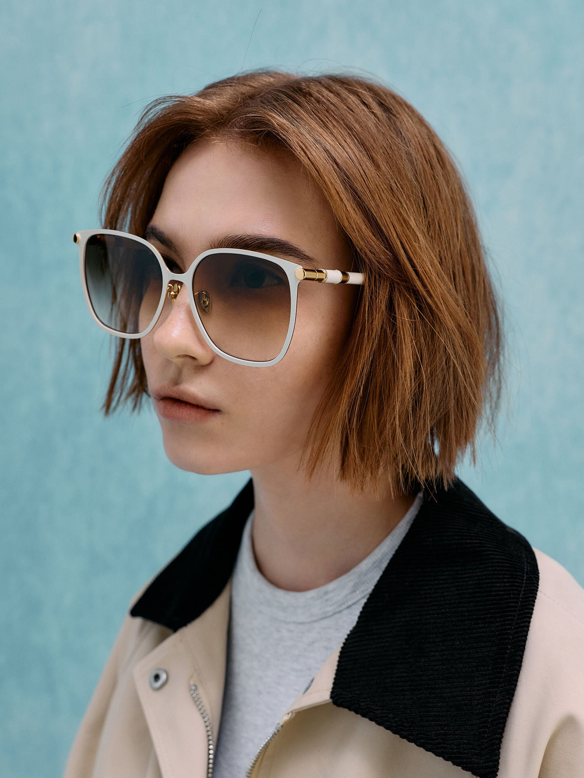 CHARLES & KEITH Featured / Ophelia Square Sunglasses - Cream